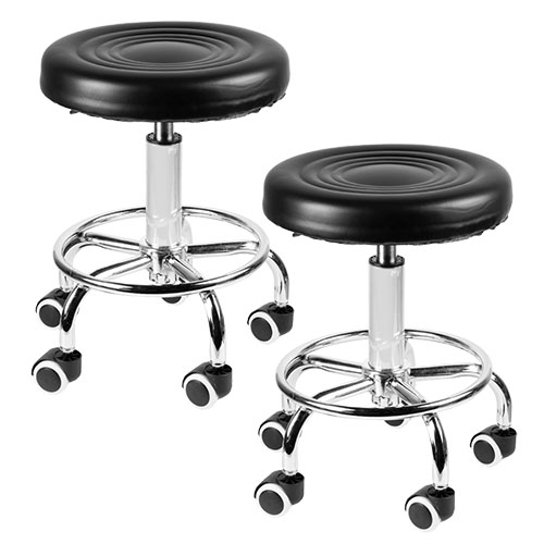 2-Pack Pneumatic Rolling Bar Stool