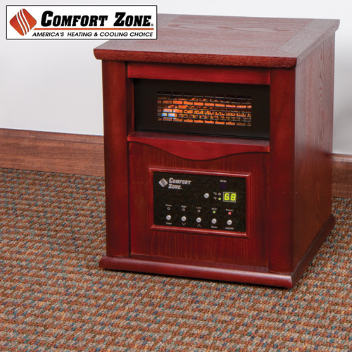 Comfort Zone CZ-2020C Quartz Infrared 1500W Portable Space Heater w