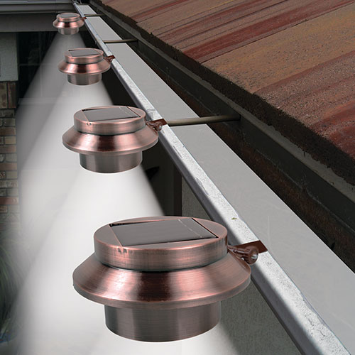 Solar Gutter Lights - 4 Pack
