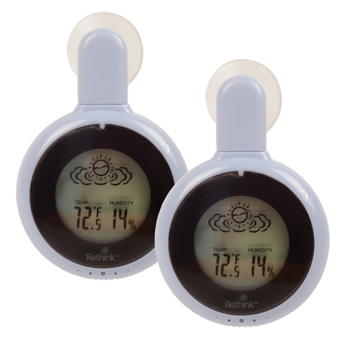 Solar Weather Monitors - 2 Pack