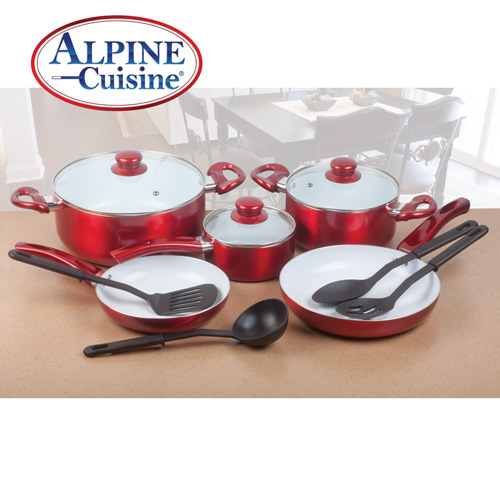 Alpine Cuisine 12-Piece Ceramic Cookware Set