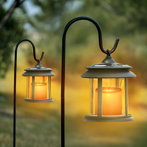 Flicker Candle Solar Lights - Pair