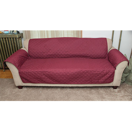 Burgundy Reverse Sofa Cover