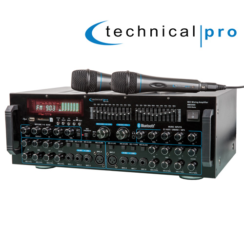 Professional Mixing Amp with 2 Mics