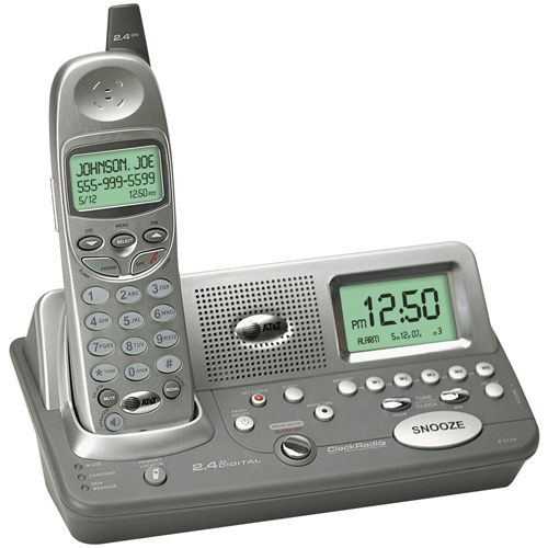 phone clock radio combination