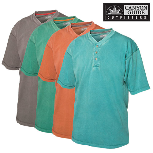 Short Sleeve Henley Shirts - 4 Pack