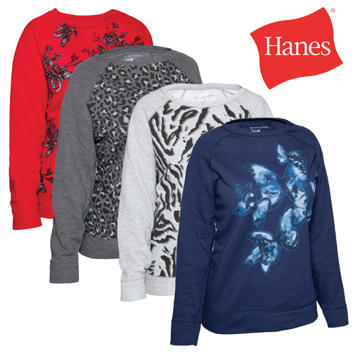 Hanes Womens Print Sweatshirts - 4 Pack
