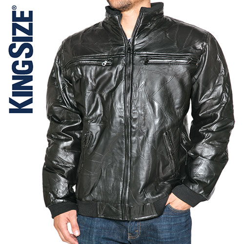 Men's Leather Bomber Jacket