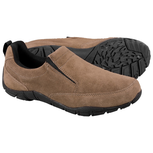 Suede Slip-Ons - Sand
