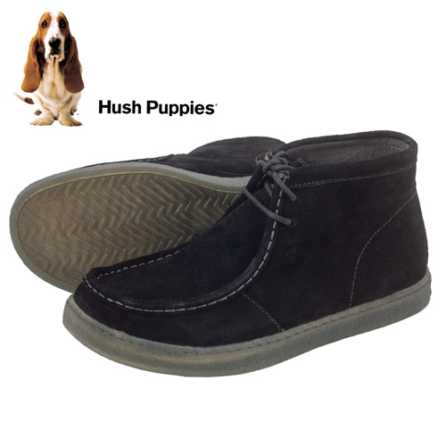 Details about Hush Puppies Suede Chukka Wallaby Ankle Boots - Black ...