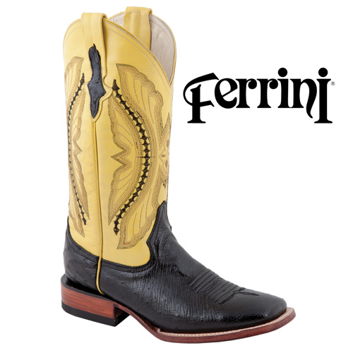 Ferrini Smith Ostrich Boots - Yellow