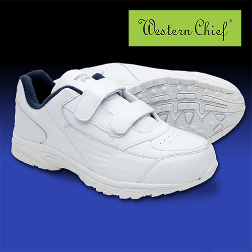 White Western Chief Strap Athletic Shoes
