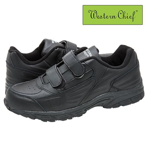 Black Western Chief Strap Athletic Shoes