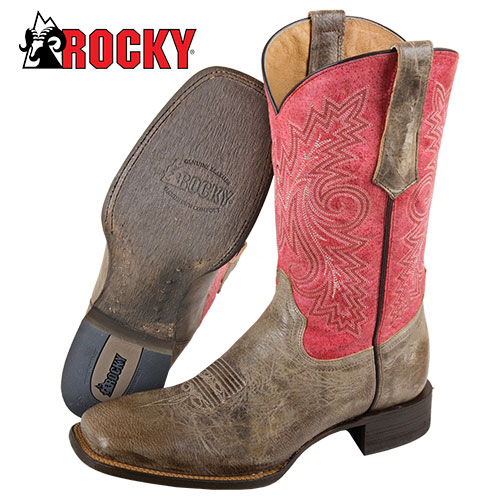 Rocky Handhewn Western Boot