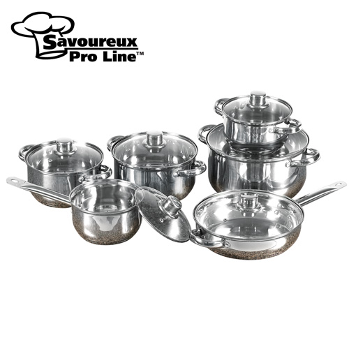 12 Piece Stainless Steel Cookware Set