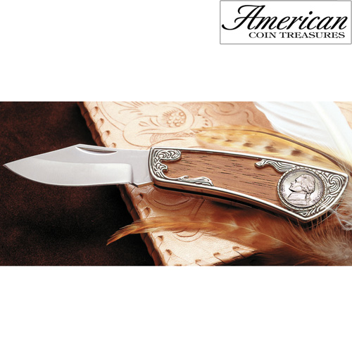 Jefferson Wartime Silver Nickel Pocket Knife