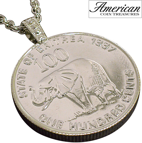 Lucky Elephant Coin Pendant