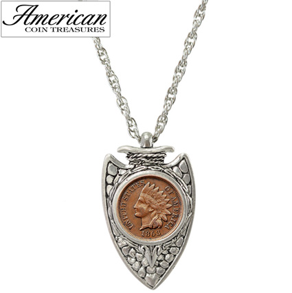 Civil War Coin Arrowhead Pendant
