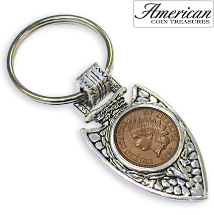 Civil War Coin Arrowhead Key Ring