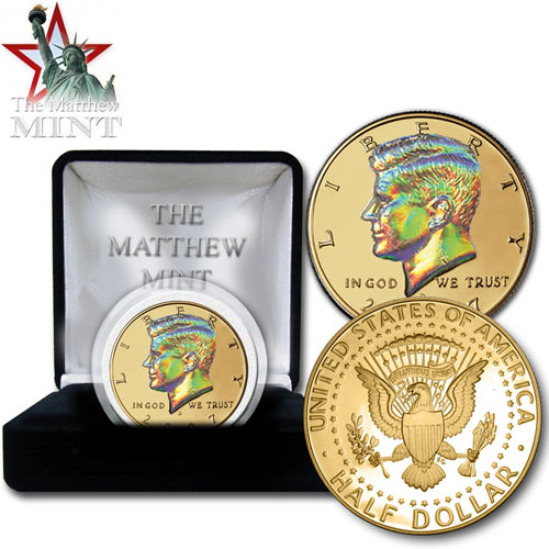 JFK Gold Plated Hologram