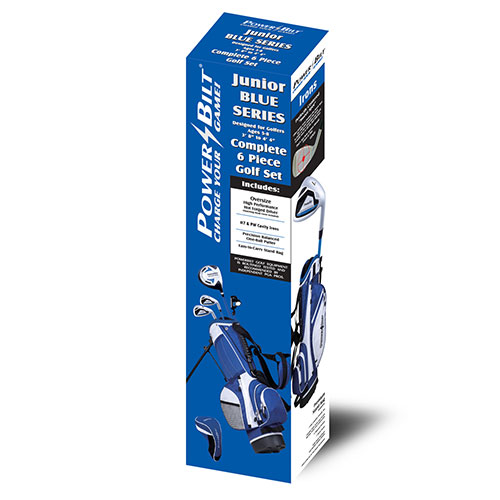 Left Handed 5-8 year old Powerbilt Jr. Golf Set - Blue