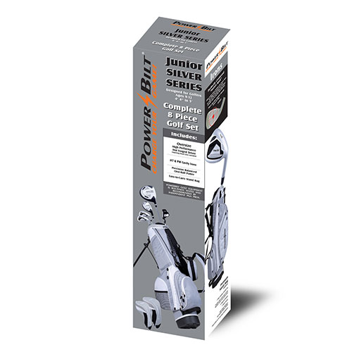 Left Handed 9-12 year old Powerbilt Jr. Golf Set - Silver