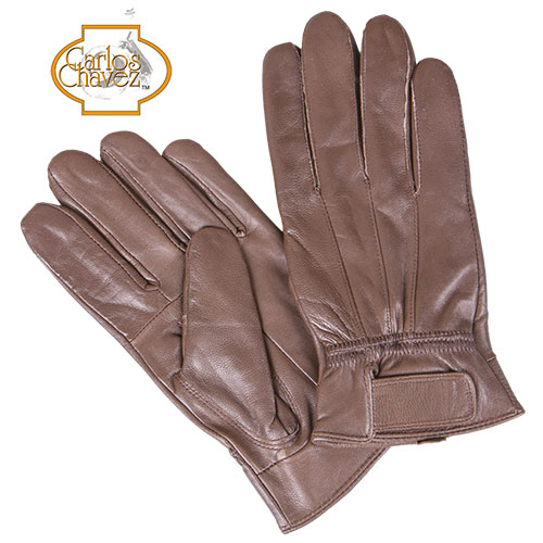Leather Insulated Gloves - Brown