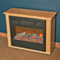 Light Oak Electric Infrared Fireplace