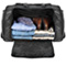 Black Leather Rolling Duffle Bag