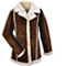 Womens Brown Suede Coat
