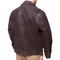 Brown Leather Jacket with Zip