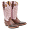 Ferrini Lizard Boots - Chocolate/Pink