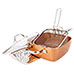 Non-Stick Copper Titianium Chef 5 Piece 9.5" Square Pan Set