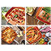 Non-Stick Copper Titianium Chef 5 Piece 9.5" Square Pan Set