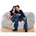 6FT VELVISH BEANBAG-GRAY