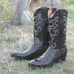 ferrini-python-boots---black